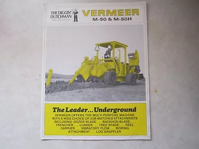 Vermeer M-50 & M-50H Trencher Brochure 1972 (e18) • $8.95