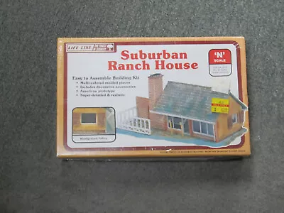 Life Like # 7412 ~ Suburban Ranch House Building Kit ~n Scale Fatory Sealed • $14.95