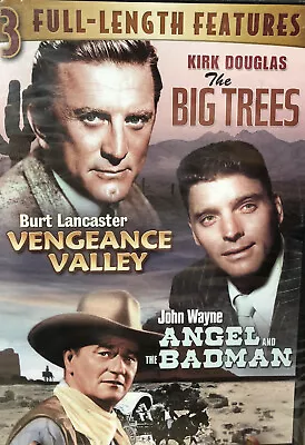 Big Trees Vengeance Valley Angel And The Badman DVD 3 Movie New John Wayne • $6.99