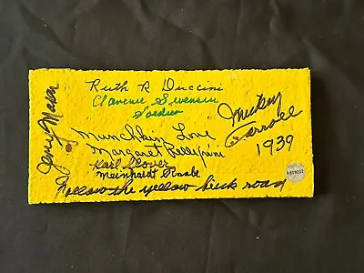 Wizard Of Oz Munchkins Autographed Yellow Brick 7 Signatures Jerry Maren JSA • $399.99