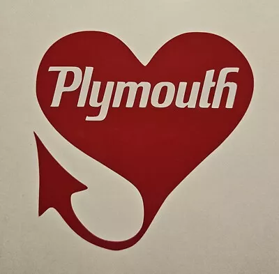 Decal ** Devil Tail Heart  For  Plymouth  Gtx  Cuda Mopar Hemi  Road Runner • $6