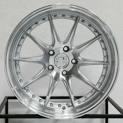 18x9.5 Silver Wheels Aodhan DS07 DS7 5x114.3 +30 Rims 18 Inch (Set 4) • $899