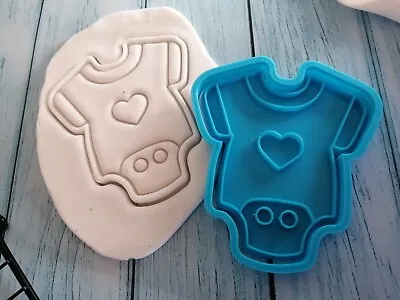 Baby Shower Romper Biscuit Cookie Cutter & Embosser Baking Cake Decorating UK • £5.99