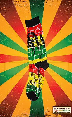 £6.49 • Buy Bob Marley Brick Socks ONE LOVE ROOTS RASTA REGGAE RED GOLD GREEN (23)