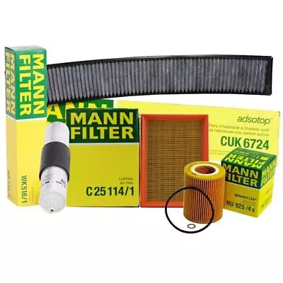 Mann Oil Air Carbon Cabin Fuel Filter Service Kit For BMW E36 E46 3 Series • $84.95