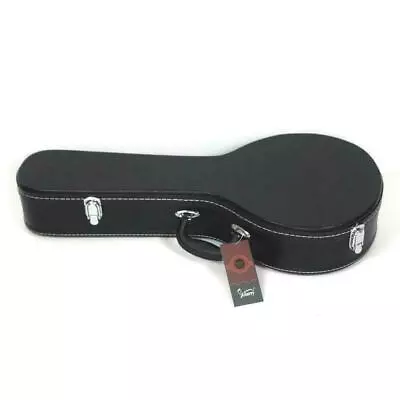 Hardshell A-Style Microgroove Pattern Leather Wood Mandolin Hard Case Black  • $66.95
