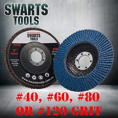 5” 125mm Premium Zirconia Flap Disc / Wheel Angle Grinder Sanding Disk For Metal • $978