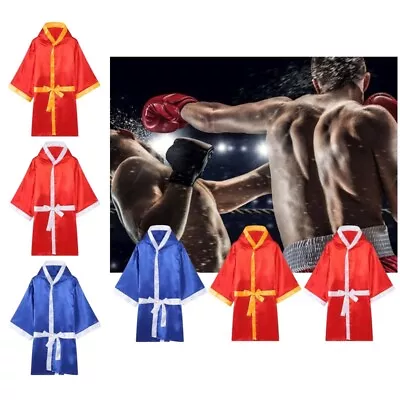 Men Boxing Robe Loose Fit Show Muay Thai Boxing Robe Nylon • $18.18