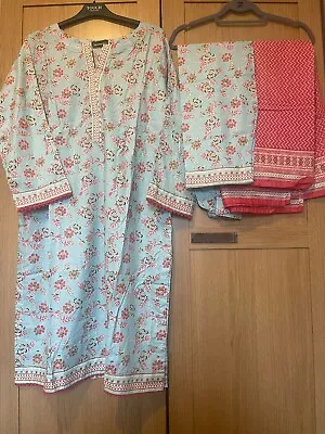 Pakistani Designer Bin Saeed Suit Readymade Shalwarkameez Size L Lawn • £22