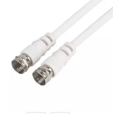 F-Plug To F-Plug 0.75 Satellite Fly Lead In White  @ Amazon £8 • £4.95