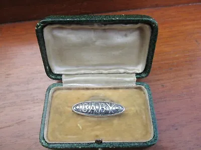 Charles Horner Baby Pin Brooch Sterling Silver C1920 Boxed Marked CH 3.2cm Long • £34.99