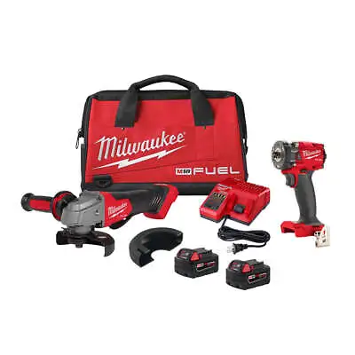 Milwaukee 2991-22 M18 FUEL 18V Compact Impact Wrench / Grinder Combo Kit • $449