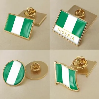 Coat Arms Nigeria Map Flag Emblem National Nigerians Brooch Badges Lapel Jewelry • $20.54