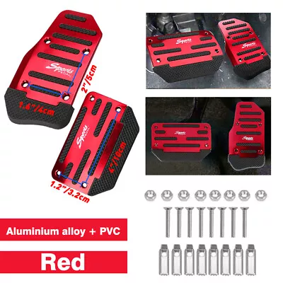 Red Automatic Non-Slip Gas Foot Brake Pad Pedal Cover Car Accessories Parts • $11.99