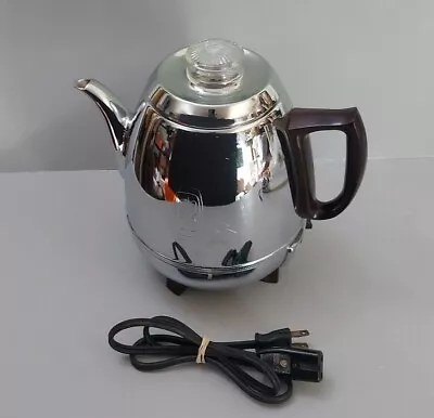 VTG General Electric GE Percolator Electric Pot Belly Coffee 33P30 USA Tested • $59.97