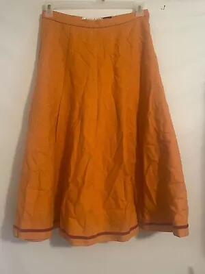 Charles Nolan New York RN 92087 Orange /Suede Stripe Shirt Size 6 (B3) • $39.97