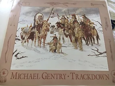 Michael Gentry Trackdown Open Edition Poster Western Art  Not Signed And #. • $40