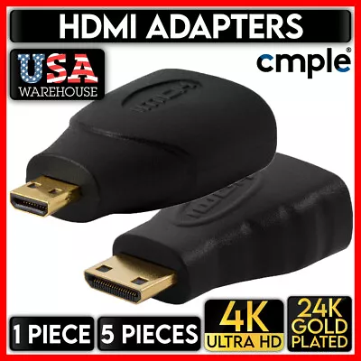 Mini Micro HDMI Adapter 1080p 3D 4K ARC Male To Female HDMI Cable Converter • $9.49