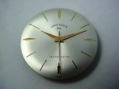 Pearl 29.94mm Lord Elgin 25 Selfwinding Vintage Watch Dial Gold Markers Hands • $49