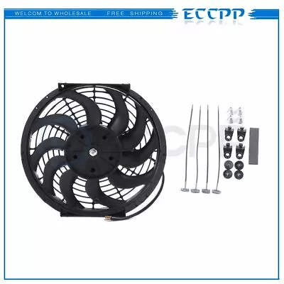 Electric Condenser Radiator Cooling Fan Assembly 12  Inch Universal 12V • $23.88