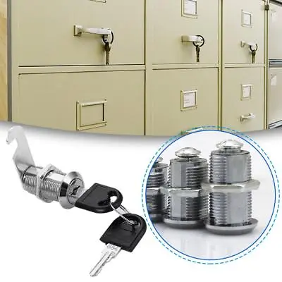 16-40mm Cam Lock Door Barrel With 2 Key Drawer Cabinet Mail Box Locke • £5.29