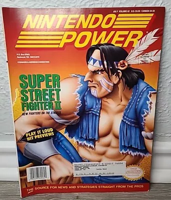 Nintendo Power July 1994 Street Fighter II Vol #62 Itchy & Scratchy  W/Poster • $12.99