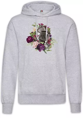 Flower Heart Hoodie Sweatshirt Kinght Helmet Medieval Flower Art Painting Proud • $64.89