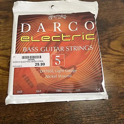Martin Darco Electric 5 String Bass String Set - D9705l - Brand New - Unopened • $17.56