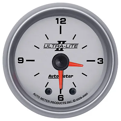 AutoMeter 4985 Ultra-Lite II Electrical Clock Gauge 2 1/16  Dia Silver Face • $122.67