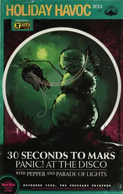 30 Seconds To Mars Panic! At The Disco Poster 11/30/2013 The Joint At Hard Rock • $85.47