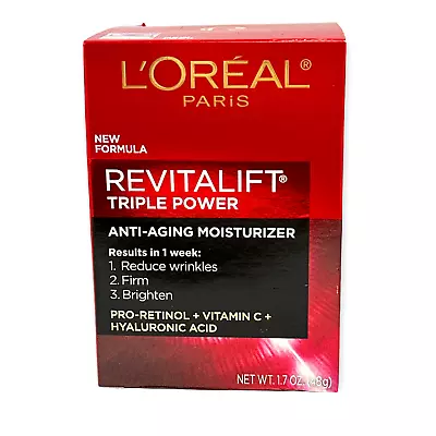 L'Oreal Revitalift Triple Power Anti-Aging Moisturizer 1.7oz./48g New In Box • $22.95