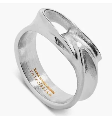 $162 • Buy Zaha Hadid Design X Tateossian Tyne Ring In Stainless Steel (orgin Price 226$)
