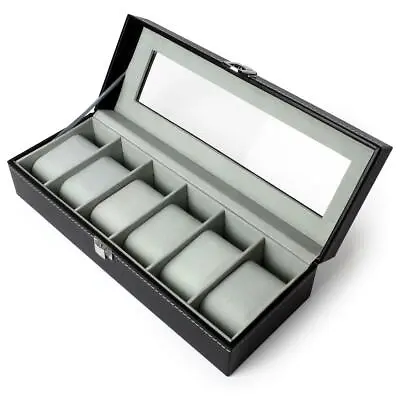 £12.59 • Buy 6 / 12 Watch Case Display Box Storage Travel Men Women Ladies Gents Jewellery