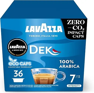 Lavazza A Modo Mio Dek Cremoso Coffee Capsules:Decaffeinated Espresso Pod • £8.75