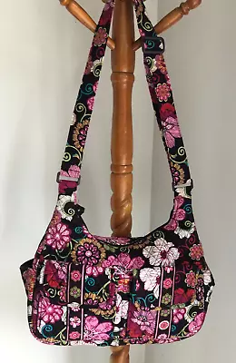 Vera Bradley Cargo Sling Crossbody Mod Floral Pink Retired Excellent • $59.99