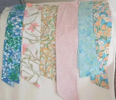 Vintage 70's Lot Of 6 Scarves/ Wraps/ Headband Colorful~Various Styles~ Groovy • $24.99