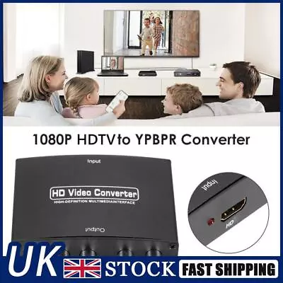 HDMI-compatible To YPBPR Component Converter 1080P Video Audio Adapter For TV PC • £14.69