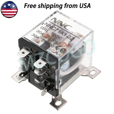 TWTADE/JQX-12F-2Z 12V 30A Coil Voltage DPDT 2NO+2NC General Purpose Power Relay • $10.50