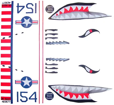 KA Mixer Cover Kit Flying Tiger Shark Plane Decal Sticker Red White Navy Blue • $9.97