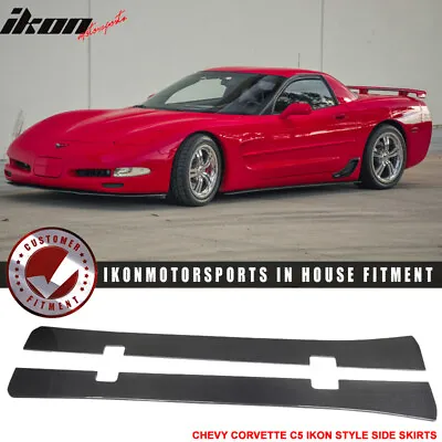 Fits 97-04 Chevy Corvette C5 IKON Style Side Skirts - Carbon Fiber (CF) • $275.99