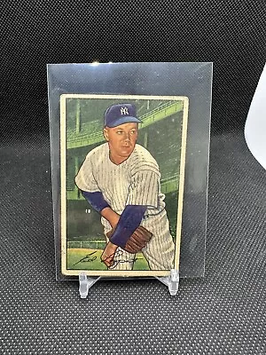 1952 Bowman Baseball # 17 Ed Lopat Yankees CREASE GR • $20