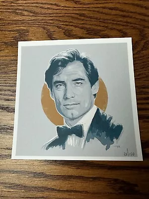 Tom Ralston - James Bond 007 Timothy Dalton Portrait Art Print BNG | Mondo • $34.99