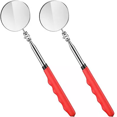 2 Pack Round Telescoping Inspection Mirror Mechanics Mirror Tool For Technician • $14.99