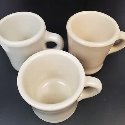 Vtg Lot (3) Heavy 40s 50s Diner Coffee Mugs RESTAURANT WARE Victor Tepco Wallace • $29.95