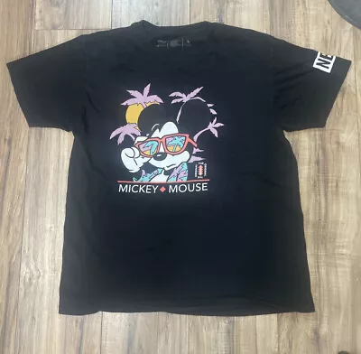 MNeff Mickey Mouse Black T-shirt Men’s L Palm Trees Sunglasses • $10