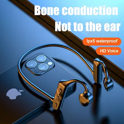 $9.99 • Buy Bone Conduction Earphones Wireless Bluetooth Headset Sport Waterproof Headphones