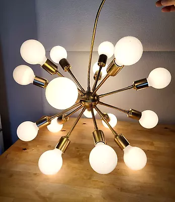 Vintage Mid Century Sputnik Pendant Ceiling Light Chandelier Lightolier 16 Arm • $474.71