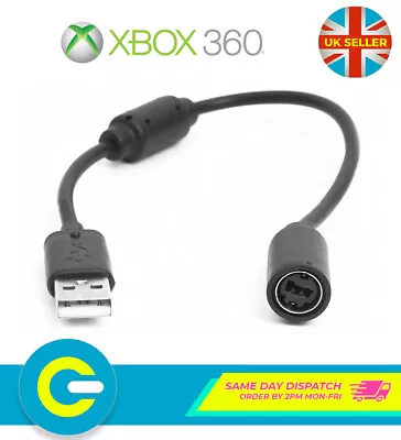 Black Wired Controller Breakaway To PC USB Port Adapter Converter For Xbox 360 • £3.24