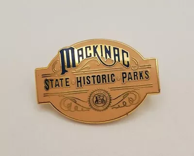 Mackinac State Historic Parks Michigan Souvenir Travel Lapel Hat Pin Pinchback • $19.80