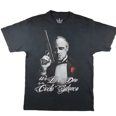 Mafioso  We Live And Die By The Code Of Silence  T Shirt Size M Black Cotton • $16.77